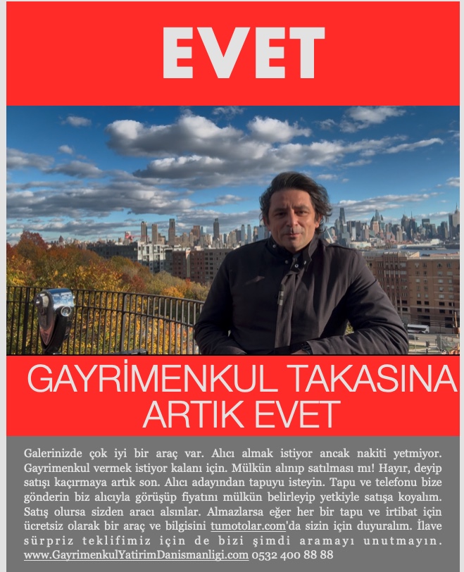 GAYRİMENKUL TAKASINA GAYRİMENKUL YATIRIM DANIŞMANLIĞI'YLA EVET!
